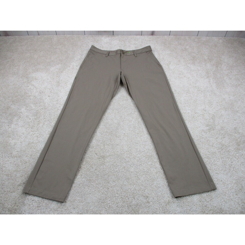 Rhone Commuter Pants Mens 32x28 Slim Fit Brown Performance Stretch Chino Golf